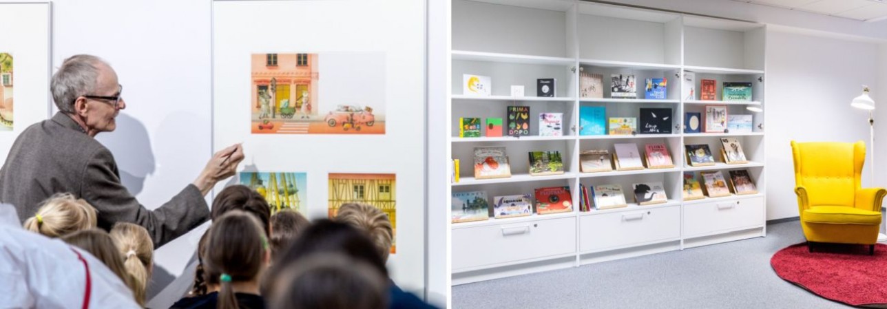 Nacionalinėje bibliotekoje atidarytos dvi parodos: Kęstučio Kasparavičiaus paroda ir bežodžių knygų kolekcija. Nuotr. Vygaudo Juozaičio